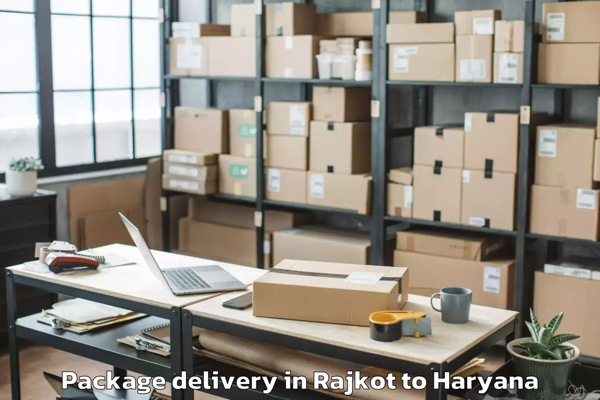 Reliable Rajkot to Abhilashi University Faridabad Package Delivery